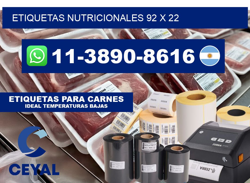 etiquetas nutricionales 92 x 22