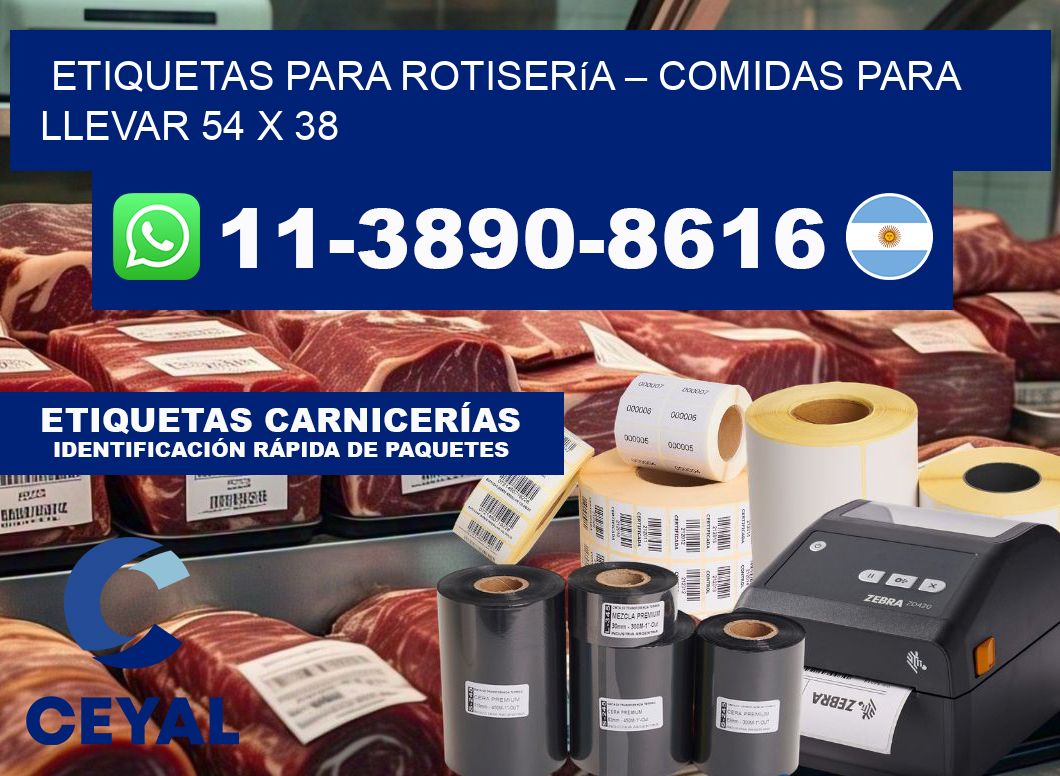 etiquetas para Rotisería – comidas para llevar 54 x 38