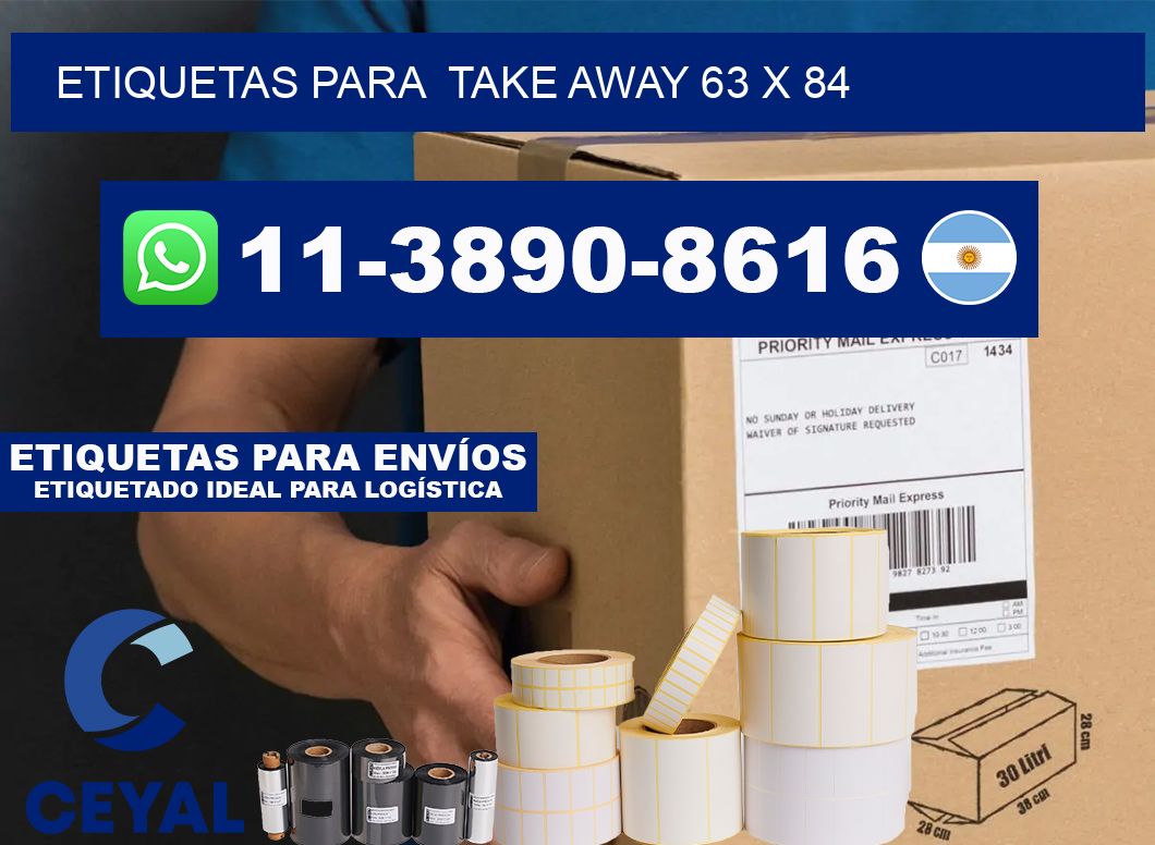 etiquetas para  Take away 63 x 84