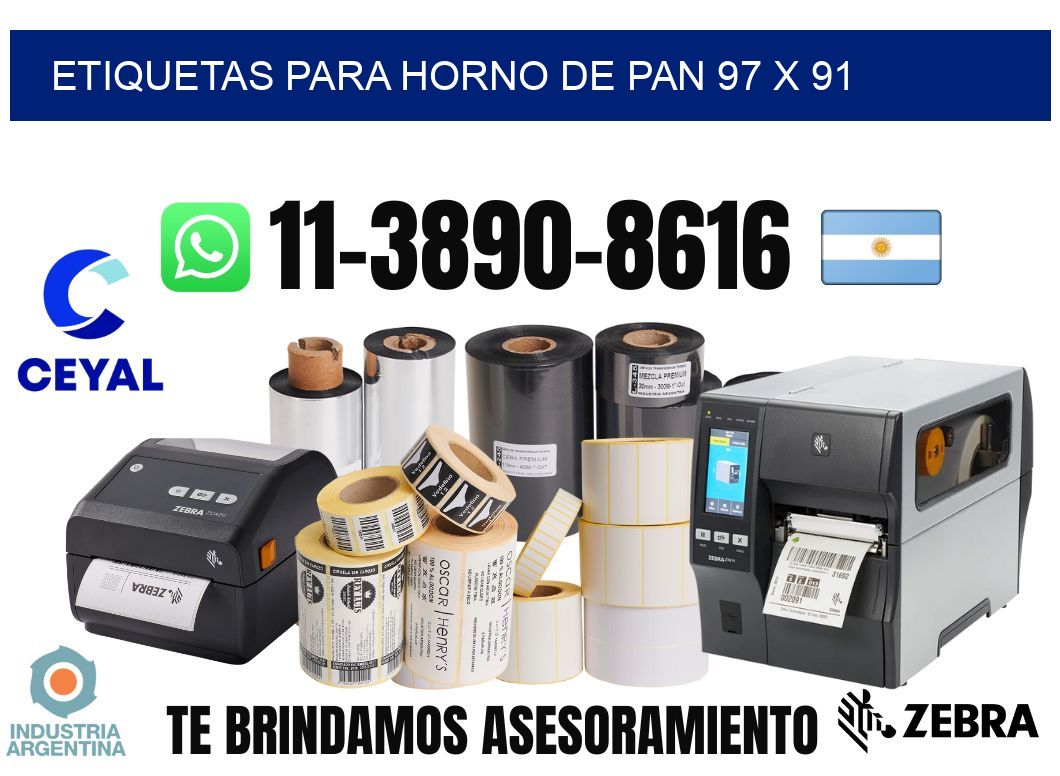 etiquetas para horno de pan 97 x 91