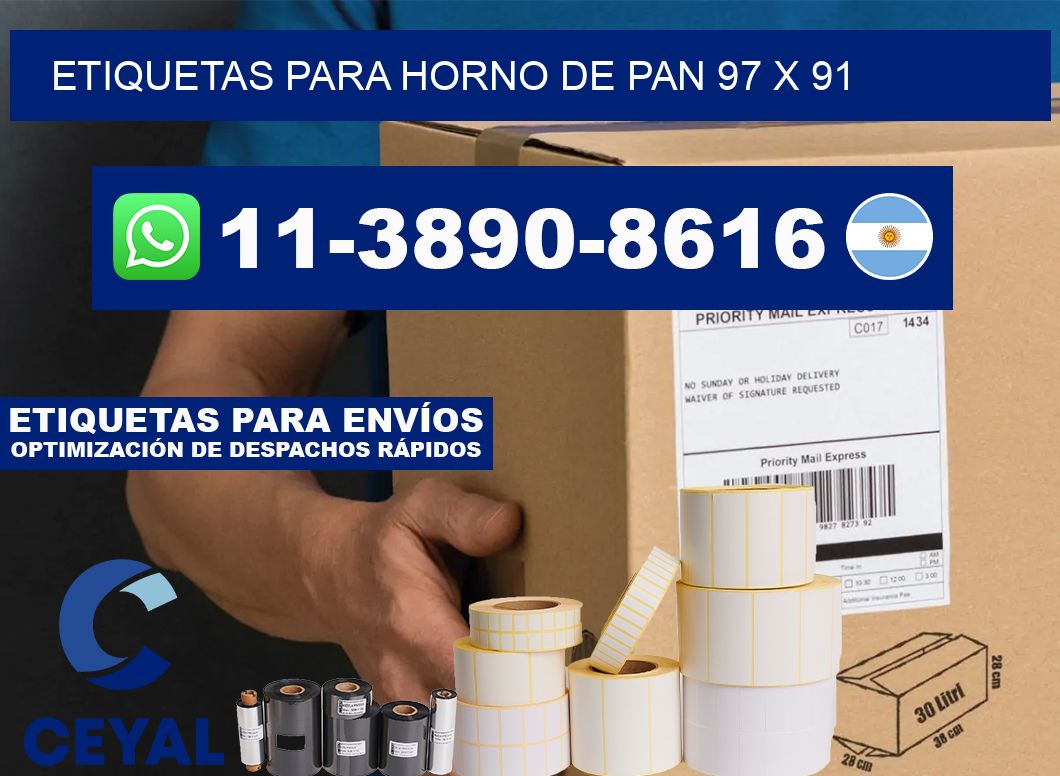 etiquetas para horno de pan 97 x 91