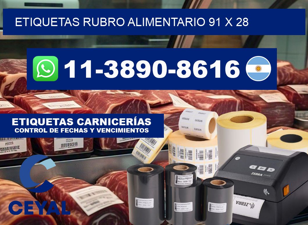etiquetas rubro alimentario 91 x 28