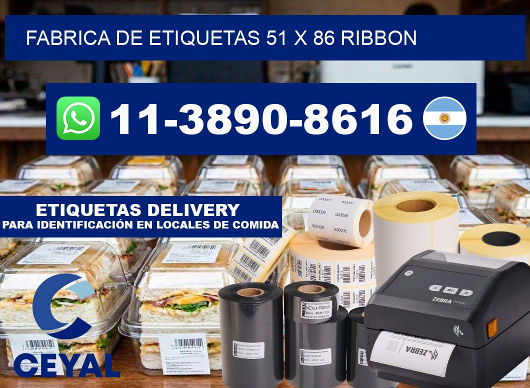 fabrica de etiquetas 51 x 86 ribbon