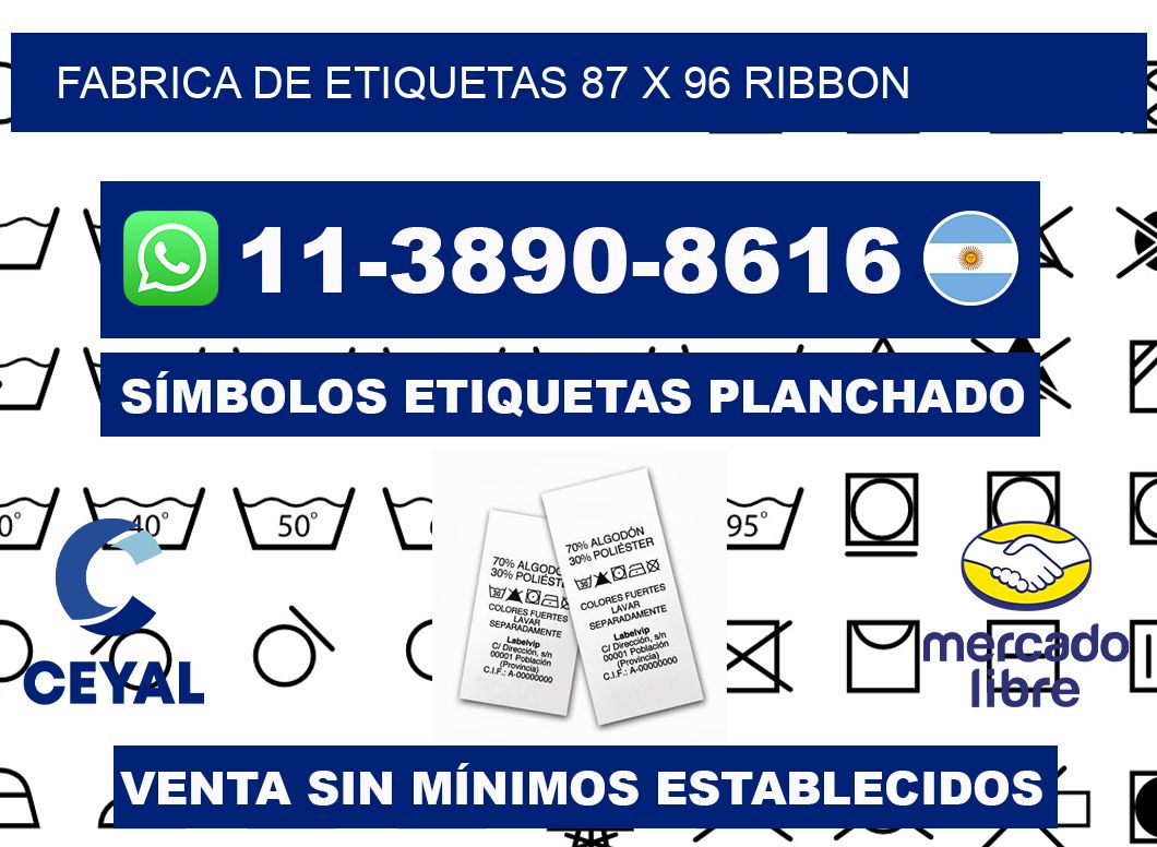 fabrica de etiquetas 87 x 96 ribbon