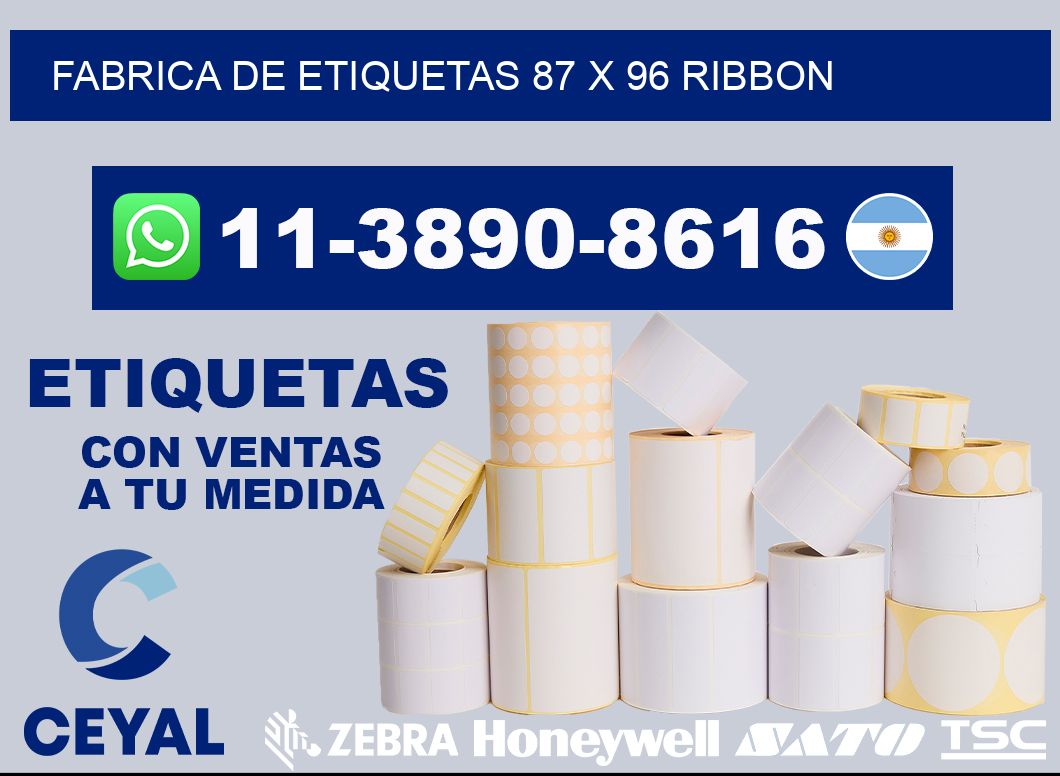 fabrica de etiquetas 87 x 96 ribbon