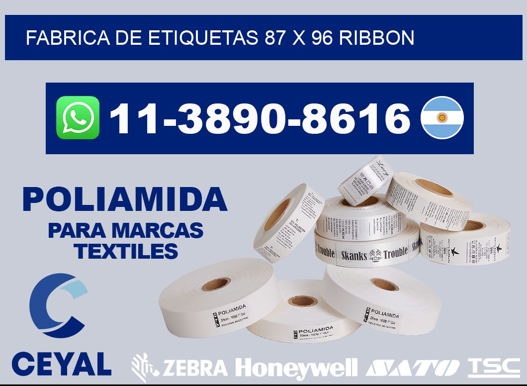 fabrica de etiquetas 87 x 96 ribbon