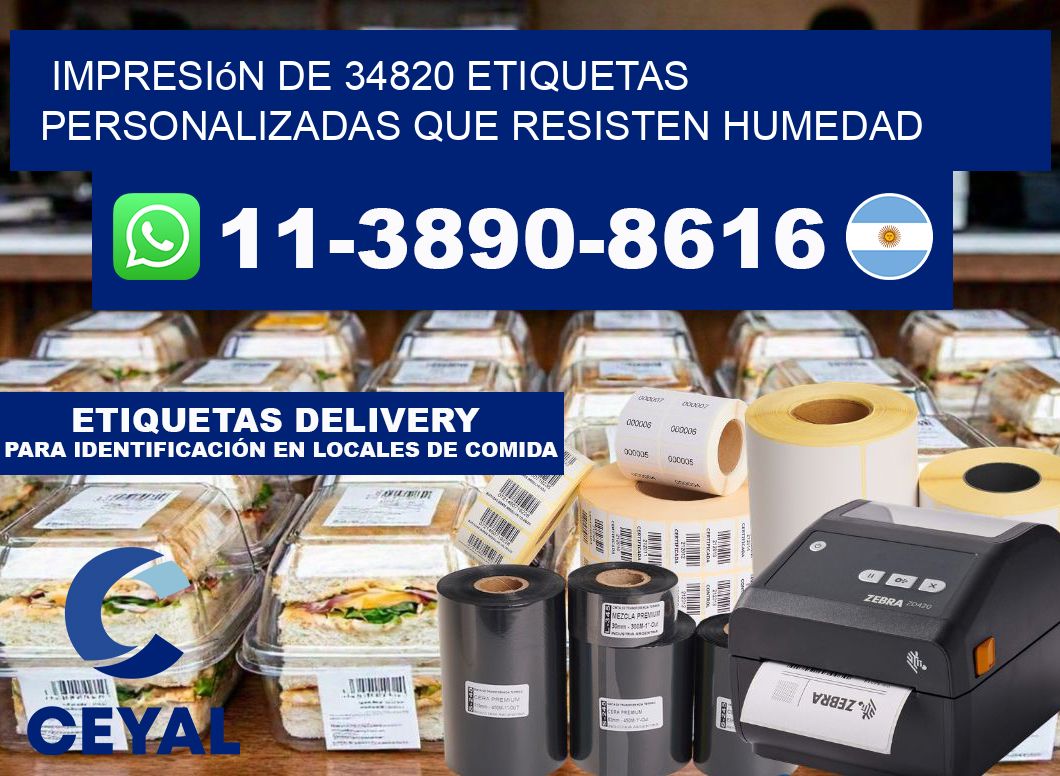 impresión de 34820 etiquetas personalizadas que resisten humedad