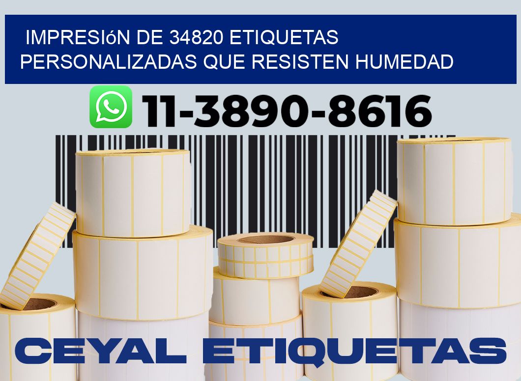 impresión de 34820 etiquetas personalizadas que resisten humedad
