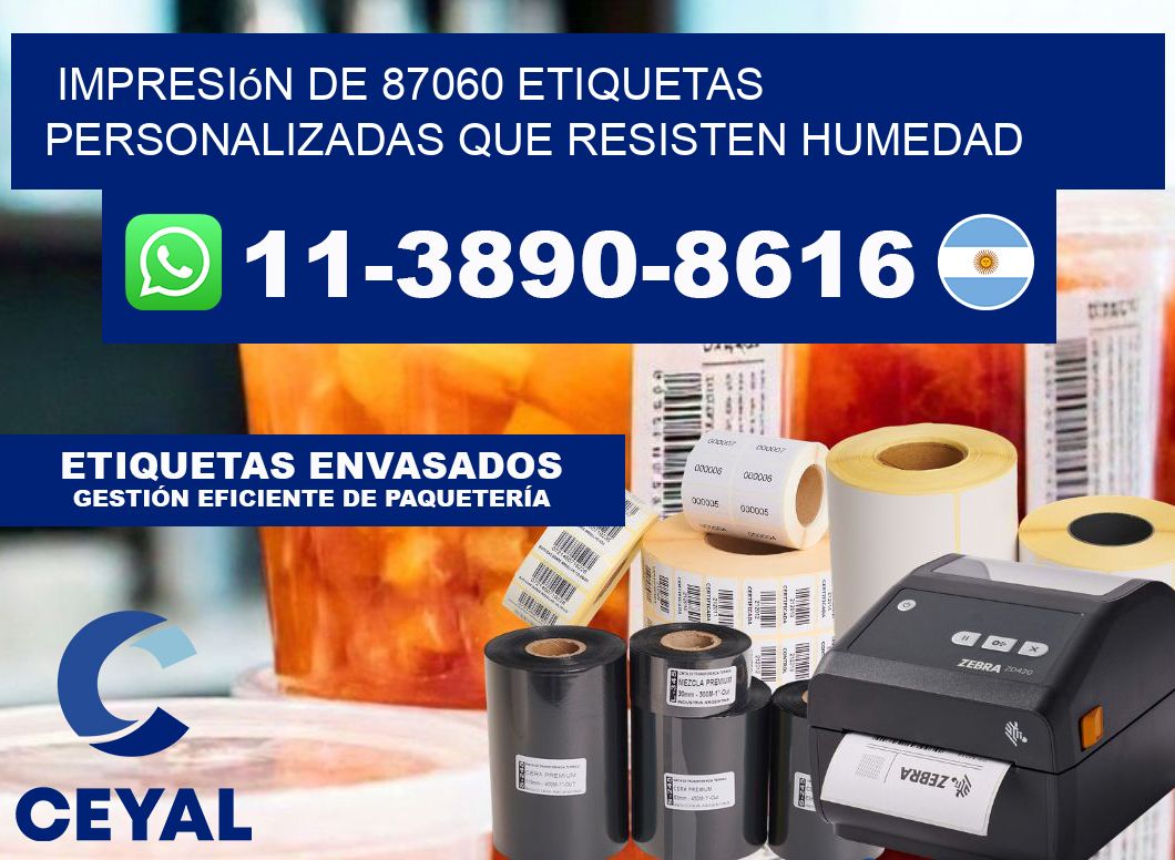 impresión de 87060 etiquetas personalizadas que resisten humedad
