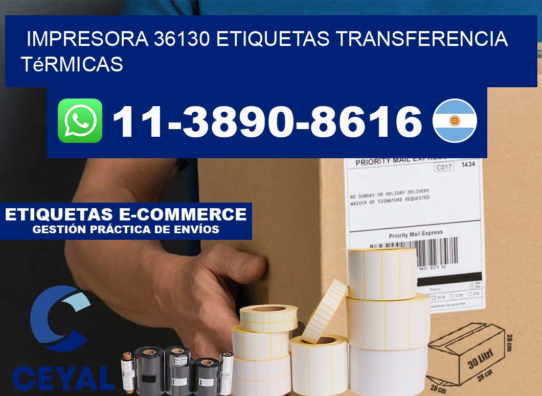 impresora 36130 etiquetas transferencia térmicas