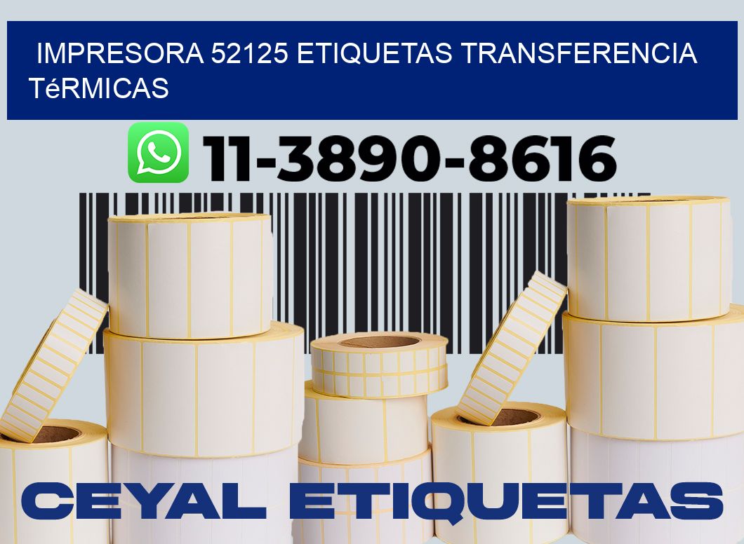 impresora 52125 etiquetas transferencia térmicas