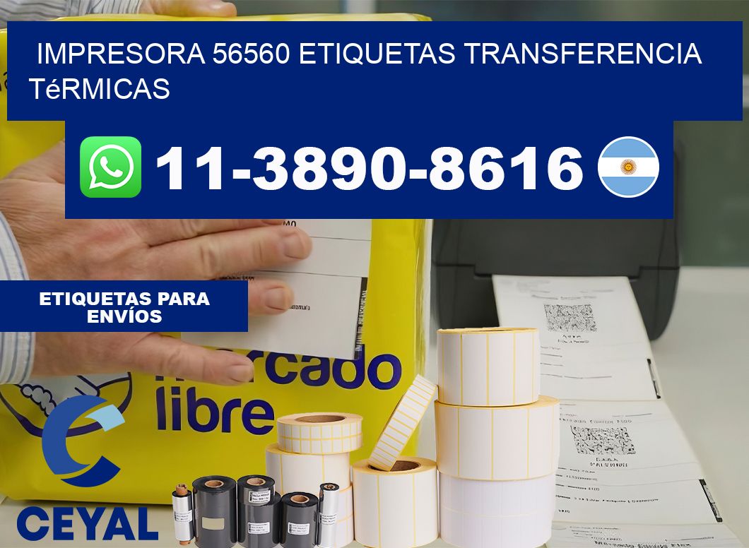 impresora 56560 etiquetas transferencia térmicas