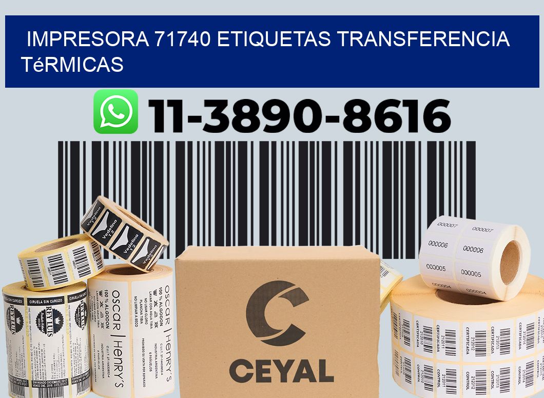 impresora 71740 etiquetas transferencia térmicas