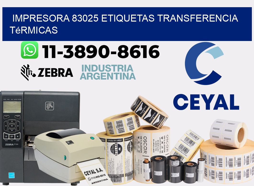 impresora 83025 etiquetas transferencia térmicas