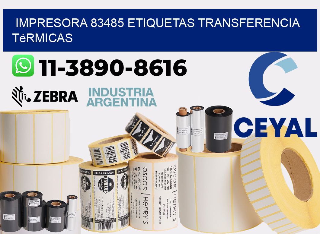 impresora 83485 etiquetas transferencia térmicas