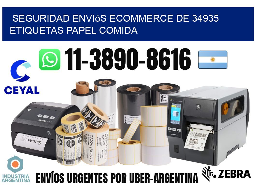 seguridad enviós ecommerce de 34935 etiquetas papel comida