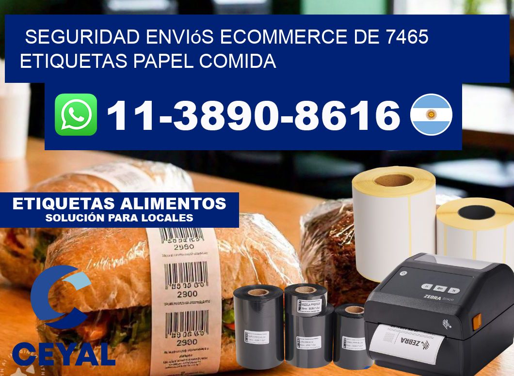 seguridad enviós ecommerce de 7465 etiquetas papel comida