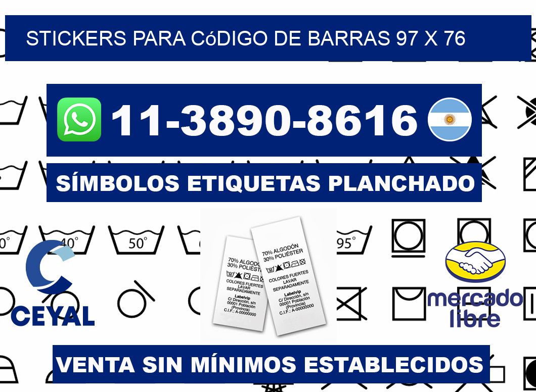 stickers para código de barras 97 x 76