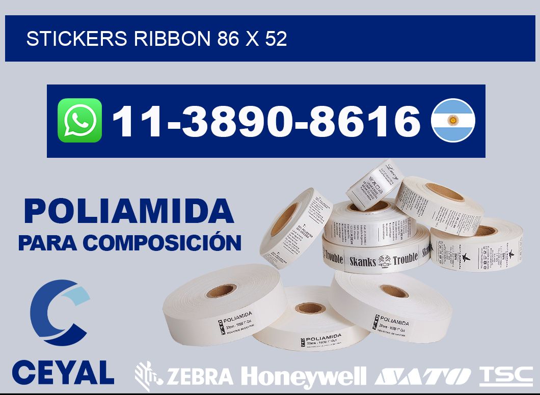 stickers ribbon 86 x 52
