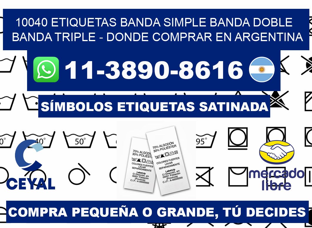 10040 etiquetas banda simple banda doble banda triple - Donde Comprar en Argentina