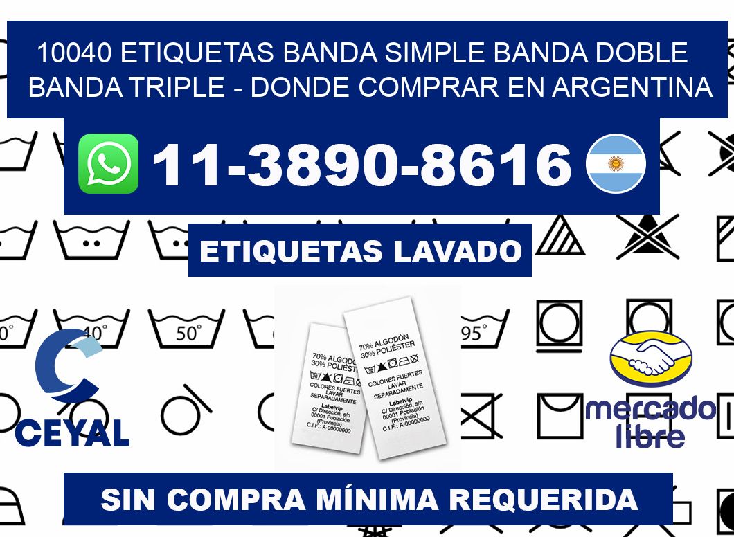 10040 etiquetas banda simple banda doble banda triple - Donde Comprar en Argentina