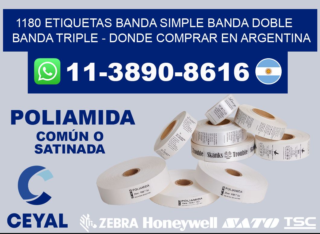 1180 etiquetas banda simple banda doble banda triple - Donde Comprar en Argentina
