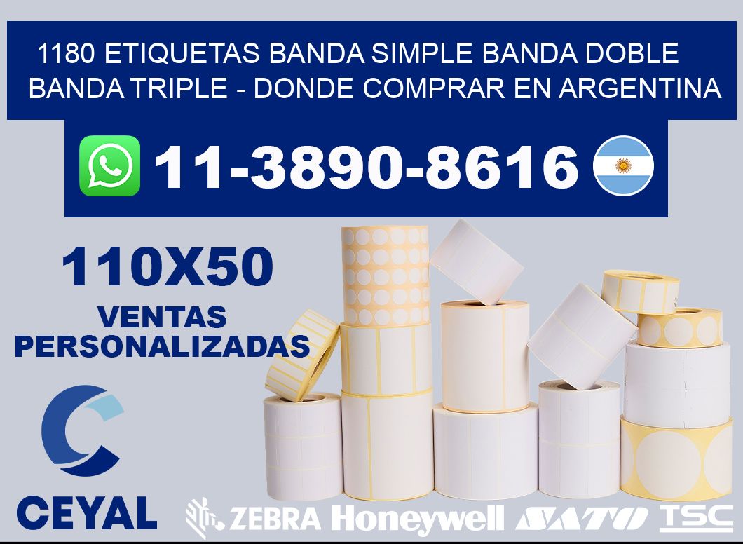 1180 etiquetas banda simple banda doble banda triple - Donde Comprar en Argentina