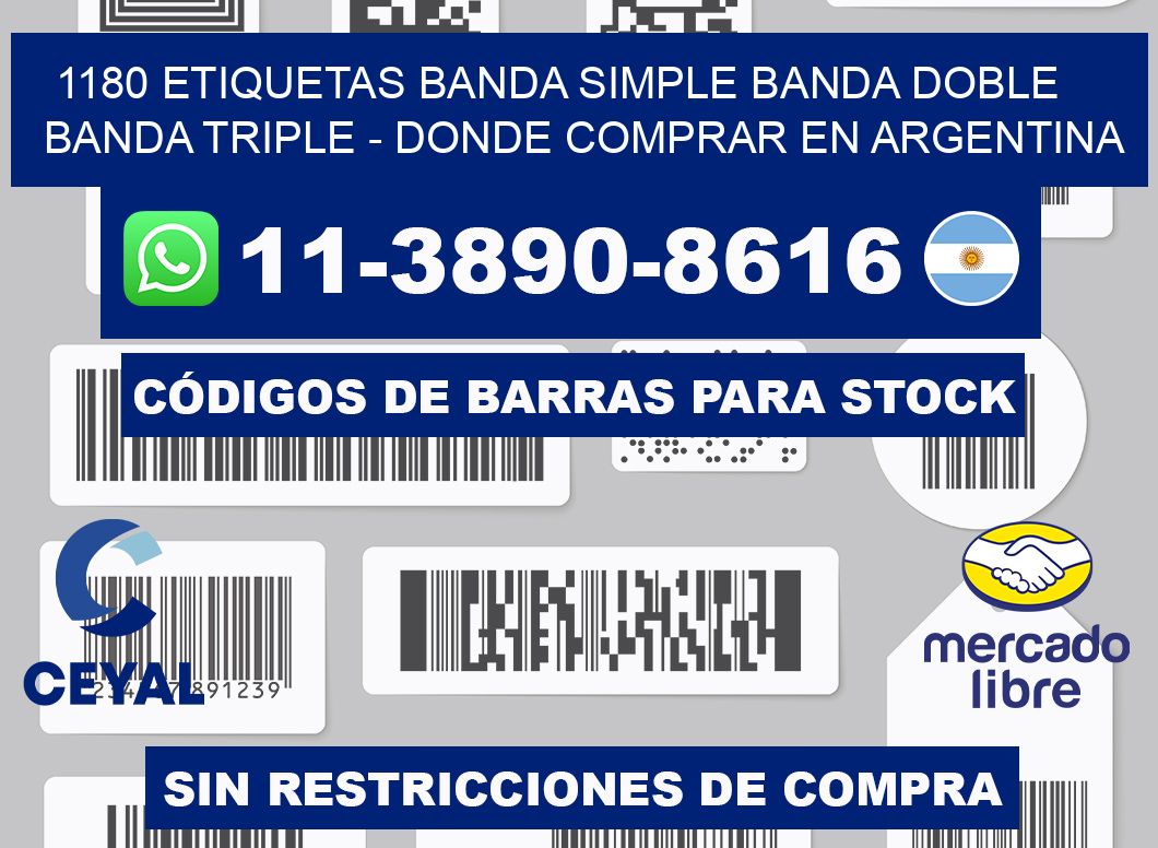 1180 etiquetas banda simple banda doble banda triple - Donde Comprar en Argentina