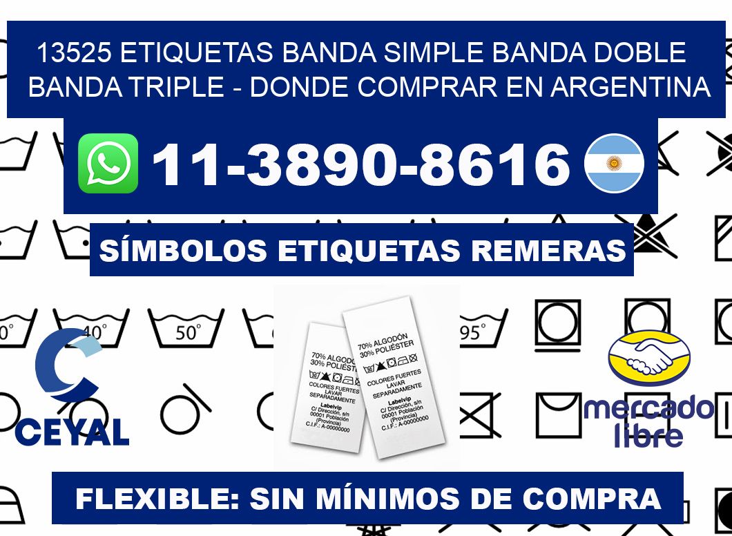 13525 etiquetas banda simple banda doble banda triple - Donde Comprar en Argentina