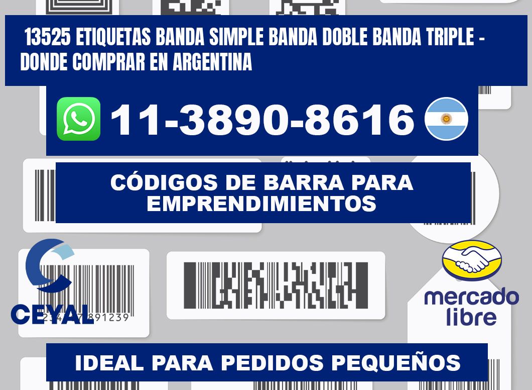13525 etiquetas banda simple banda doble banda triple - Donde Comprar en Argentina