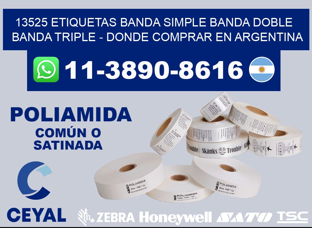 13525 etiquetas banda simple banda doble banda triple - Donde Comprar en Argentina
