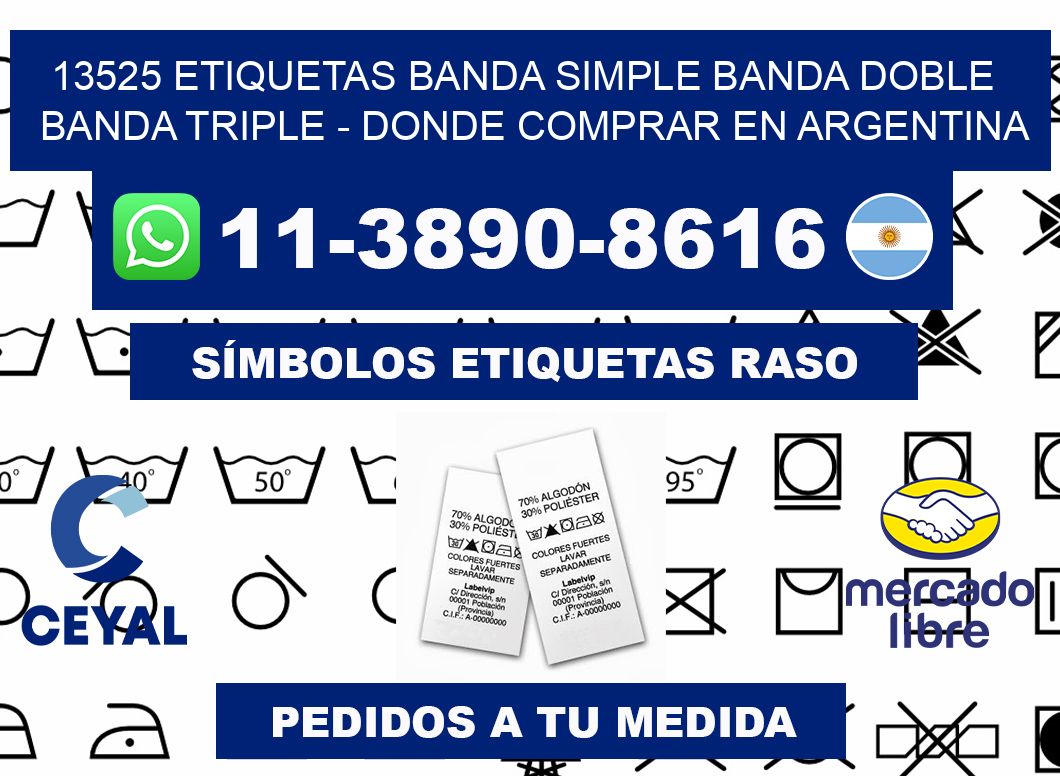 13525 etiquetas banda simple banda doble banda triple - Donde Comprar en Argentina