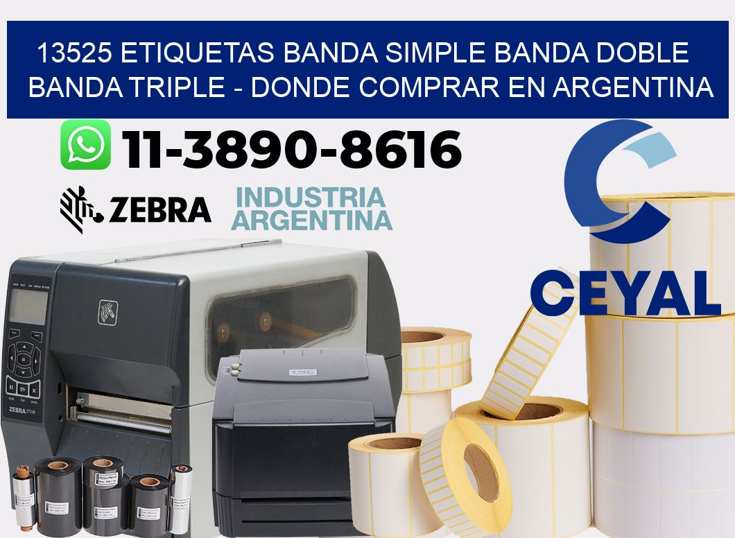 13525 etiquetas banda simple banda doble banda triple - Donde Comprar en Argentina