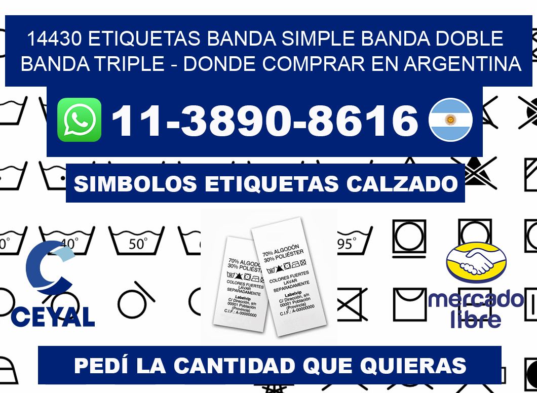 14430 etiquetas banda simple banda doble banda triple - Donde Comprar en Argentina
