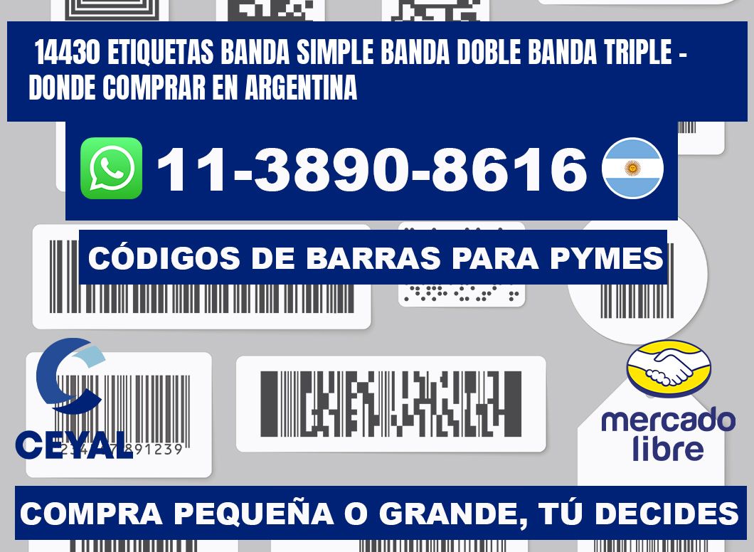 14430 etiquetas banda simple banda doble banda triple - Donde Comprar en Argentina