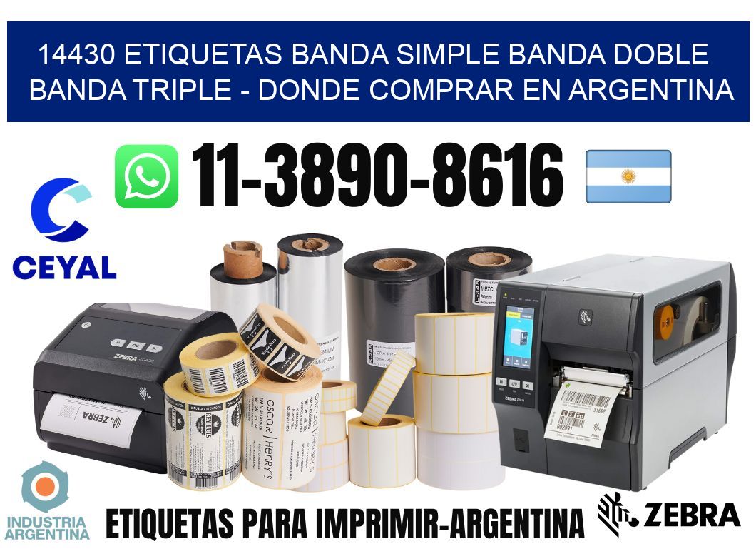 14430 etiquetas banda simple banda doble banda triple - Donde Comprar en Argentina