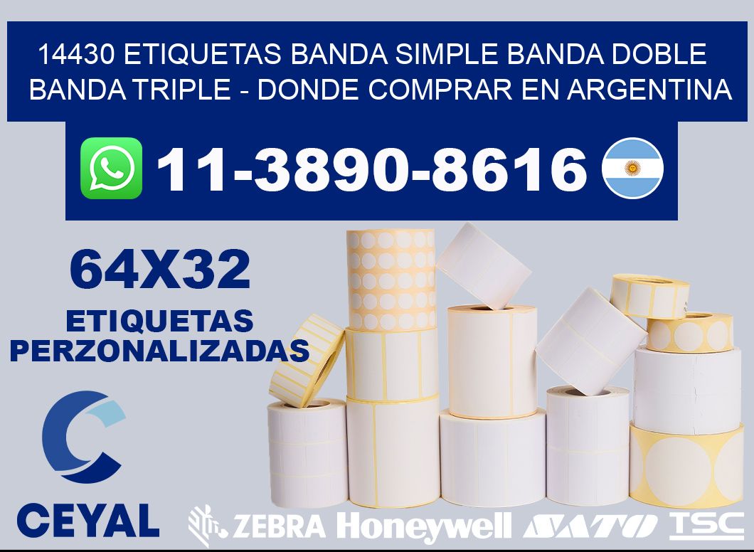 14430 etiquetas banda simple banda doble banda triple - Donde Comprar en Argentina