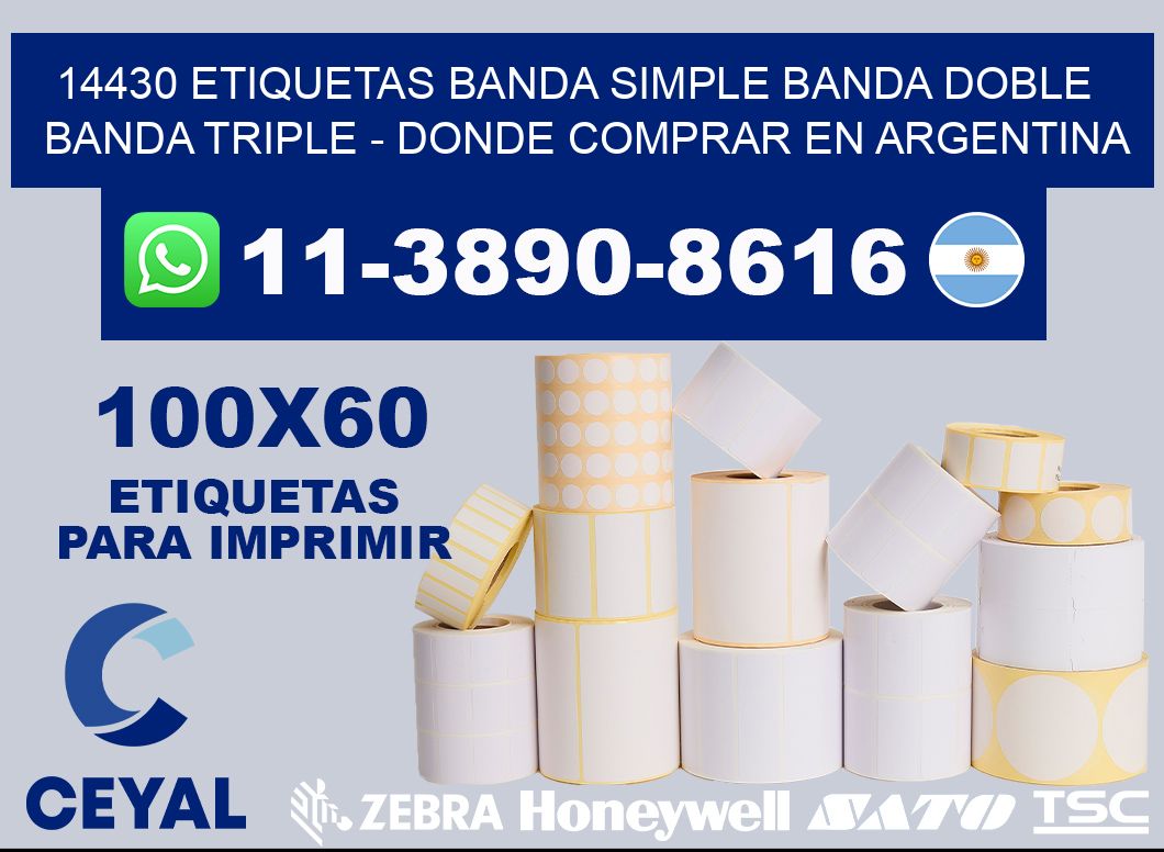 14430 etiquetas banda simple banda doble banda triple - Donde Comprar en Argentina