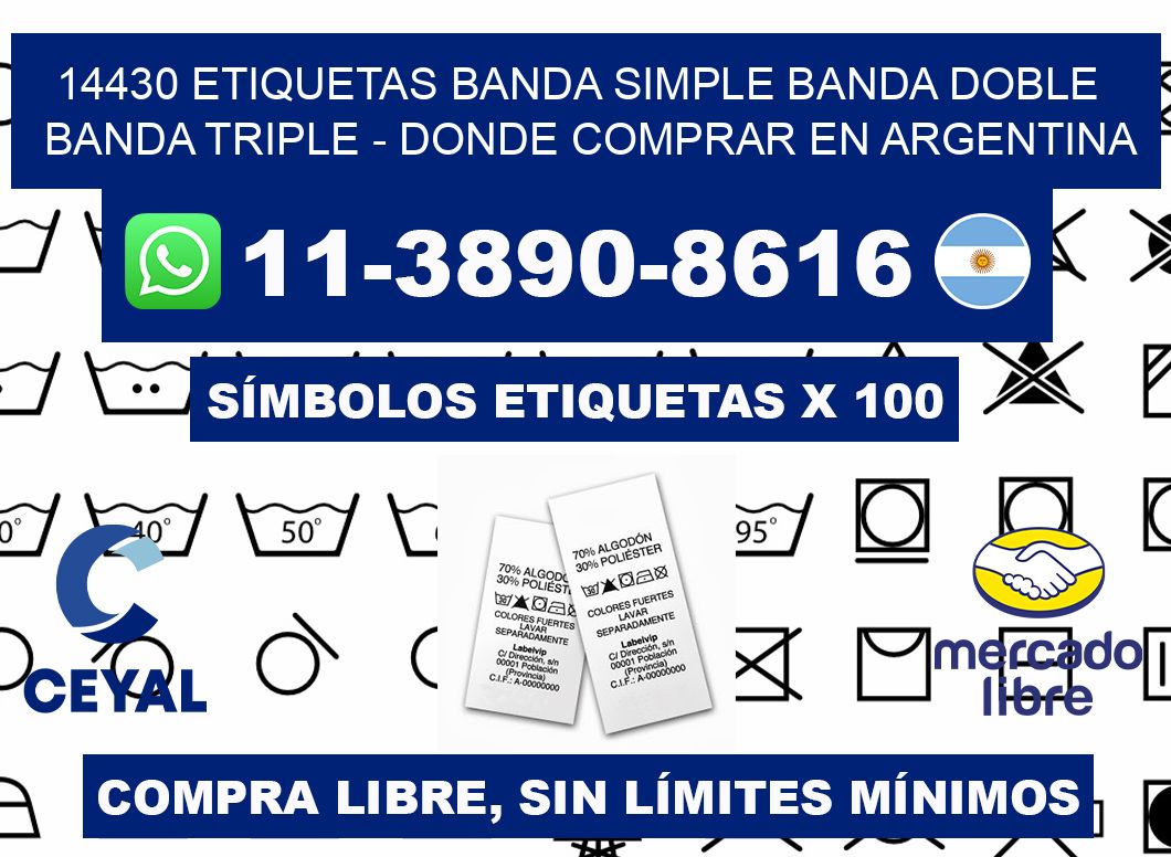 14430 etiquetas banda simple banda doble banda triple - Donde Comprar en Argentina