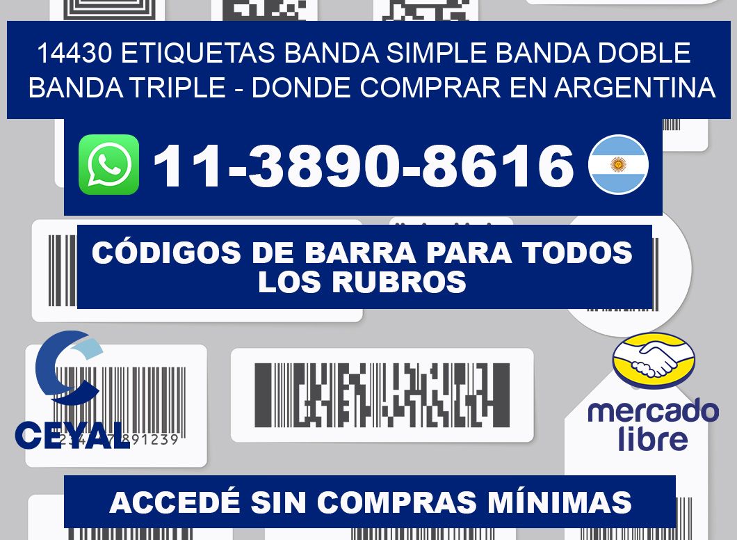 14430 etiquetas banda simple banda doble banda triple - Donde Comprar en Argentina