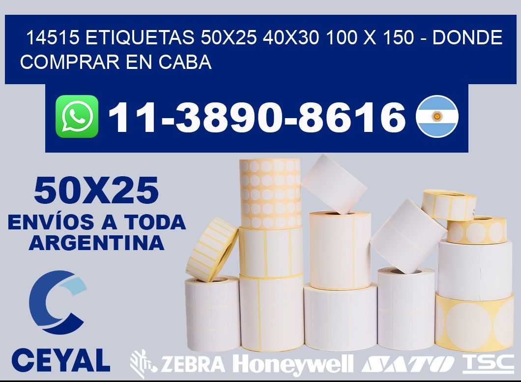 14515 etiquetas 50x25 40x30 100 x 150 - Donde Comprar en Caba