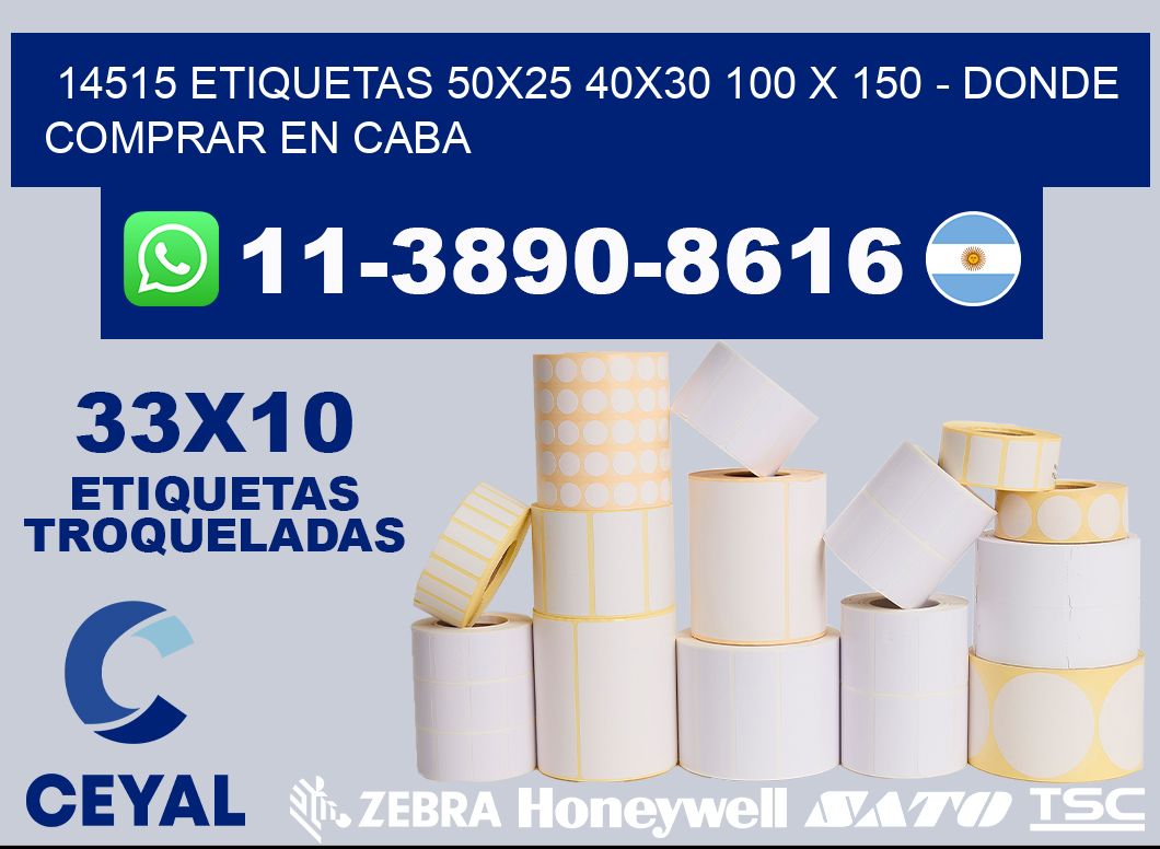 14515 etiquetas 50x25 40x30 100 x 150 - Donde Comprar en Caba