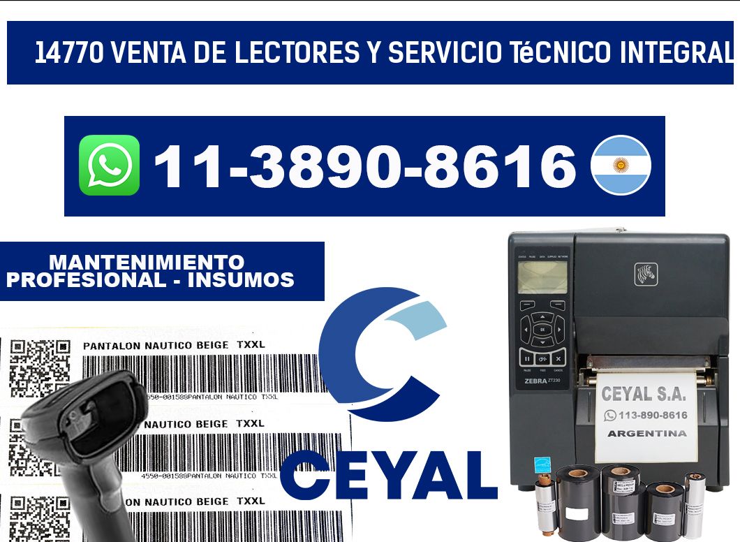 14770 Venta de Lectores y Servicio Técnico Integral