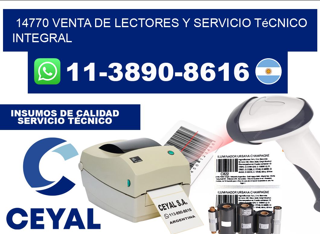 14770 Venta de Lectores y Servicio Técnico Integral