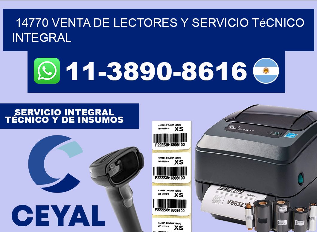 14770 Venta de Lectores y Servicio Técnico Integral
