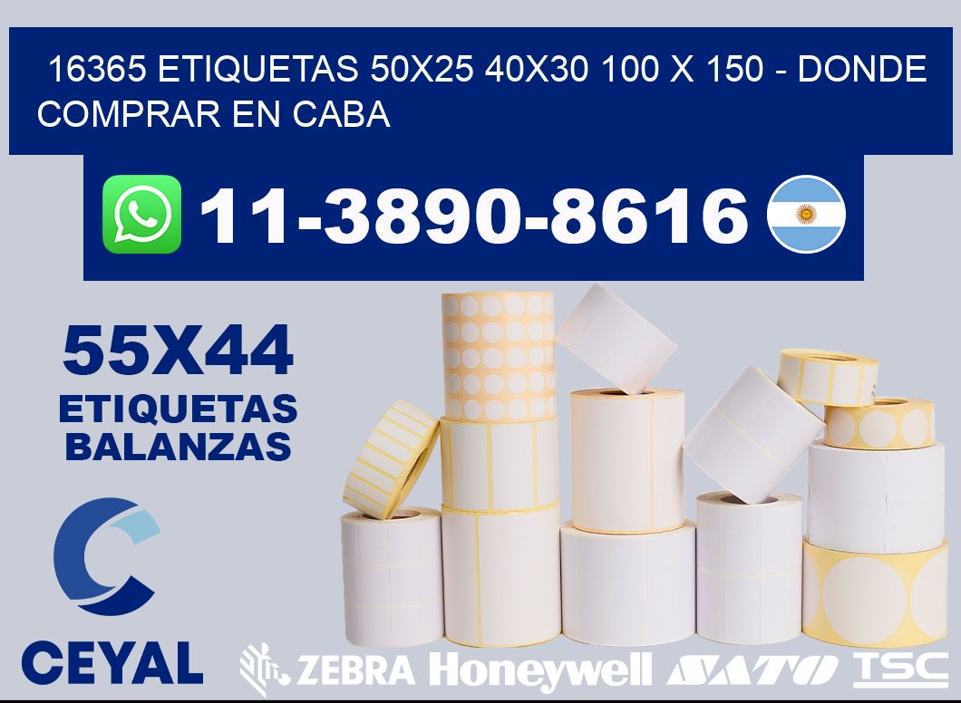 16365 etiquetas 50x25 40x30 100 x 150 - Donde Comprar en Caba