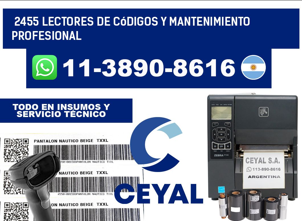 2455 Lectores de Códigos y Mantenimiento Profesional