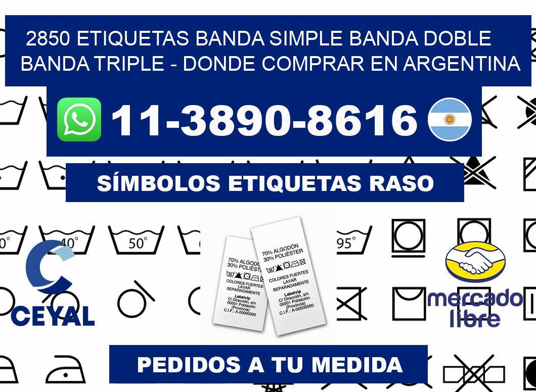 2850 etiquetas banda simple banda doble banda triple - Donde Comprar en Argentina