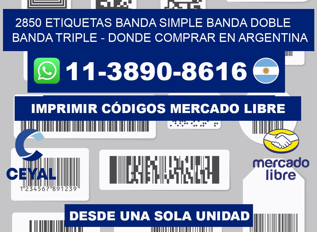 2850 etiquetas banda simple banda doble banda triple - Donde Comprar en Argentina