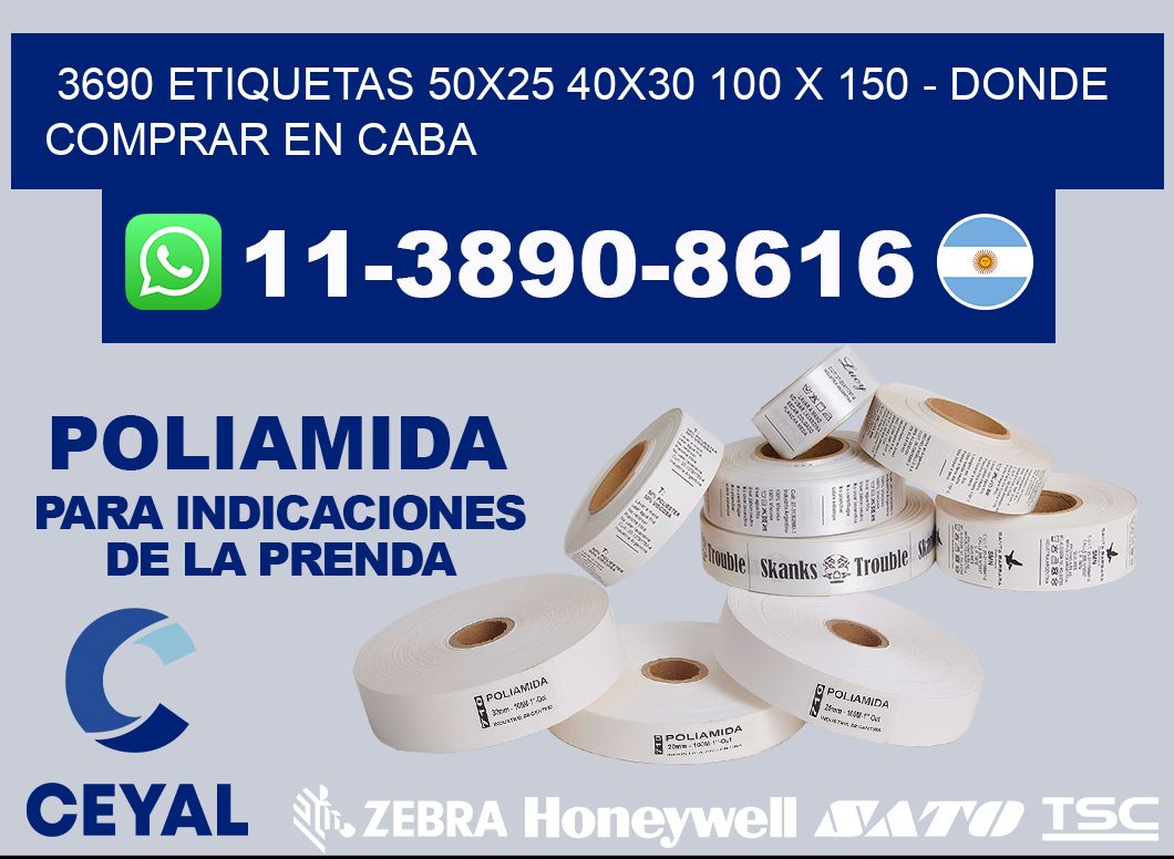 3690 etiquetas 50x25 40x30 100 x 150 - Donde Comprar en Caba